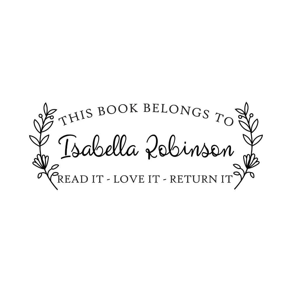 Wood Handle Book Stamp | This Book Belongs To