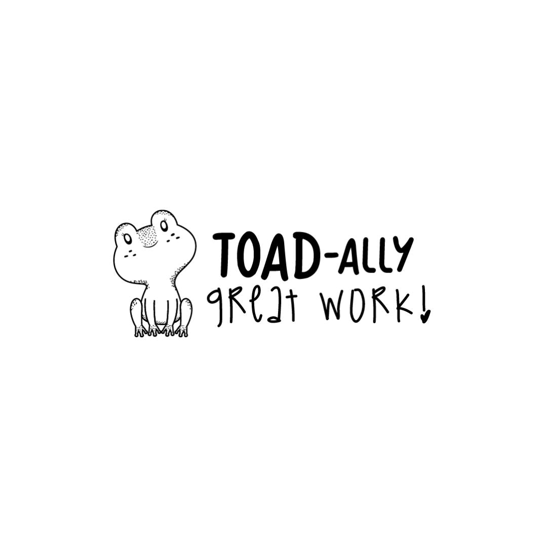 Toad Rectangle Teacher Stamp