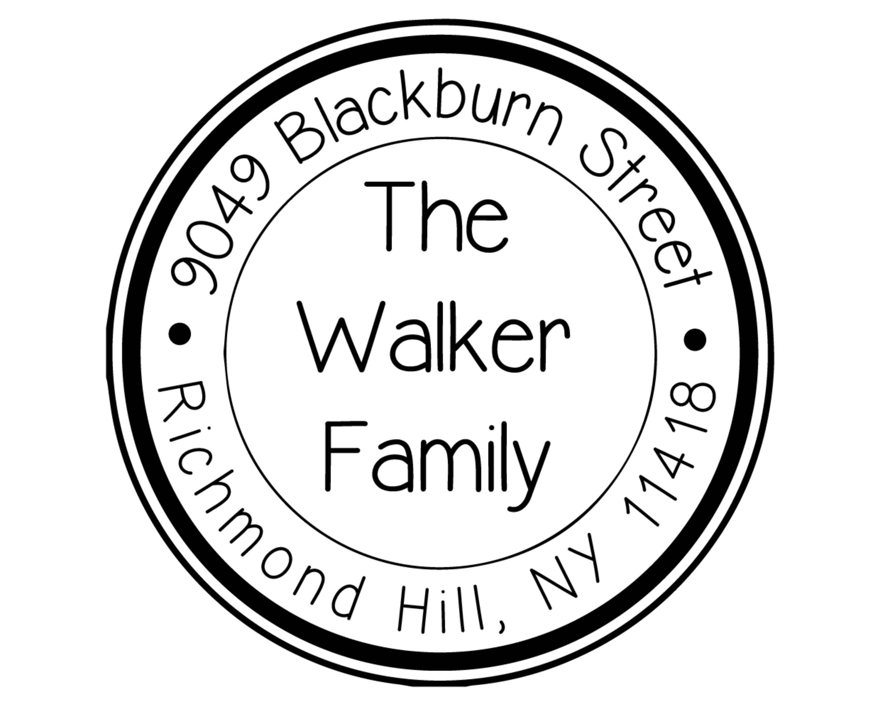 Personalized Book Stamp Self Inking - Walk