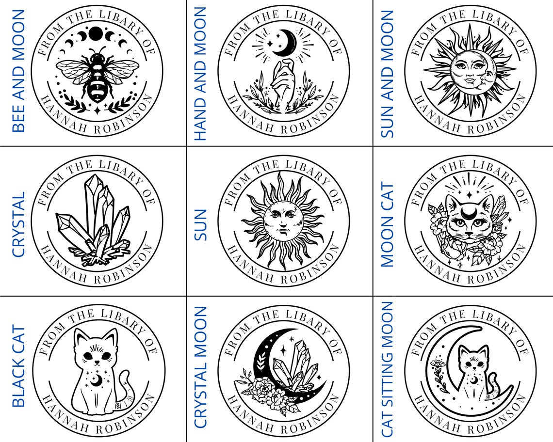 Custom Book Stamps | Magic & Celestial