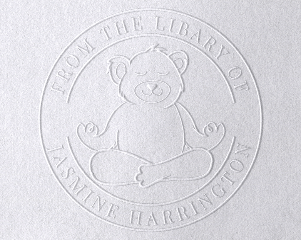 Animal Themed Personalized Book Embosser - YOGA-BEAR
