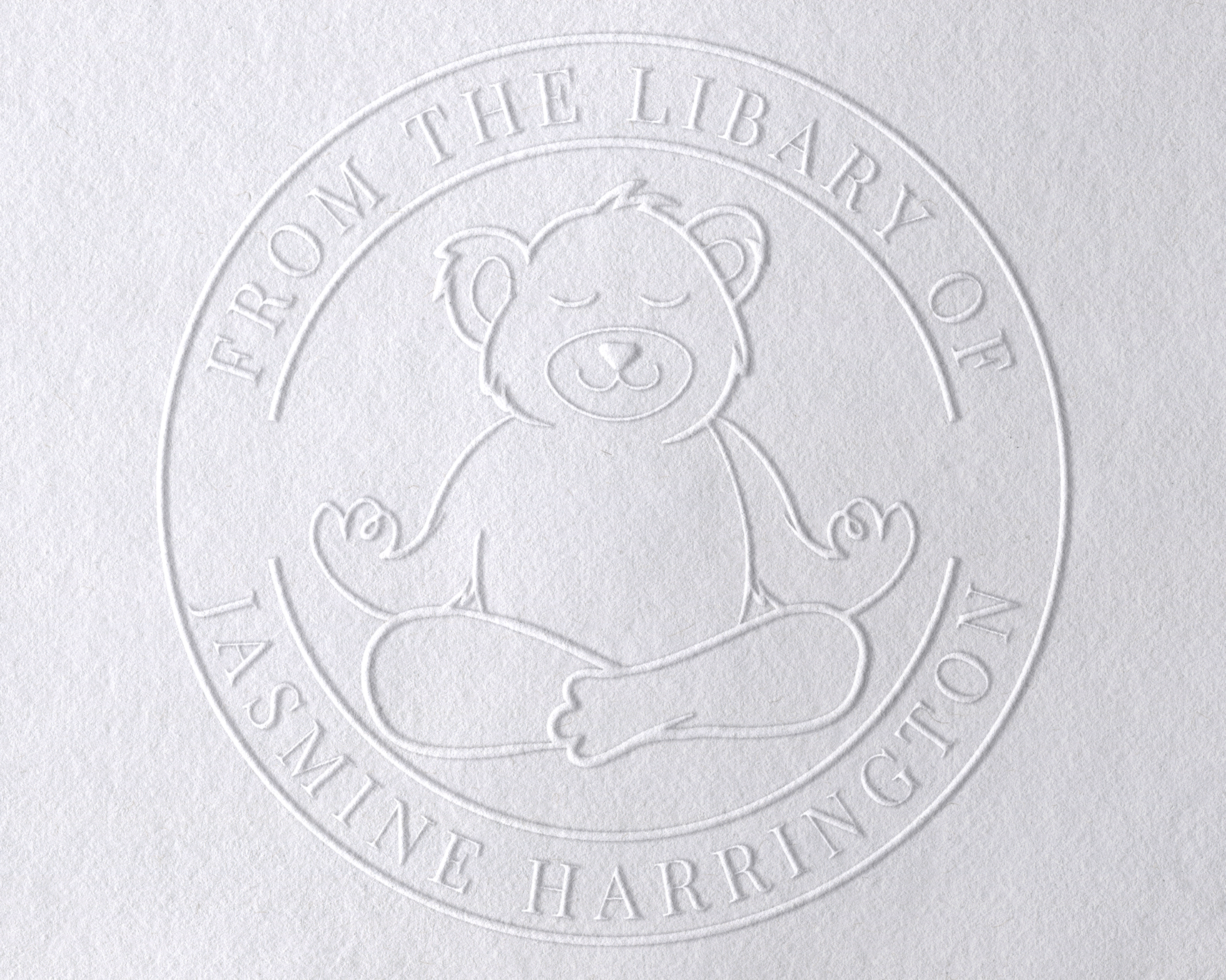 Animal Themed Personalized Book Embosser - YOGA-BEAR