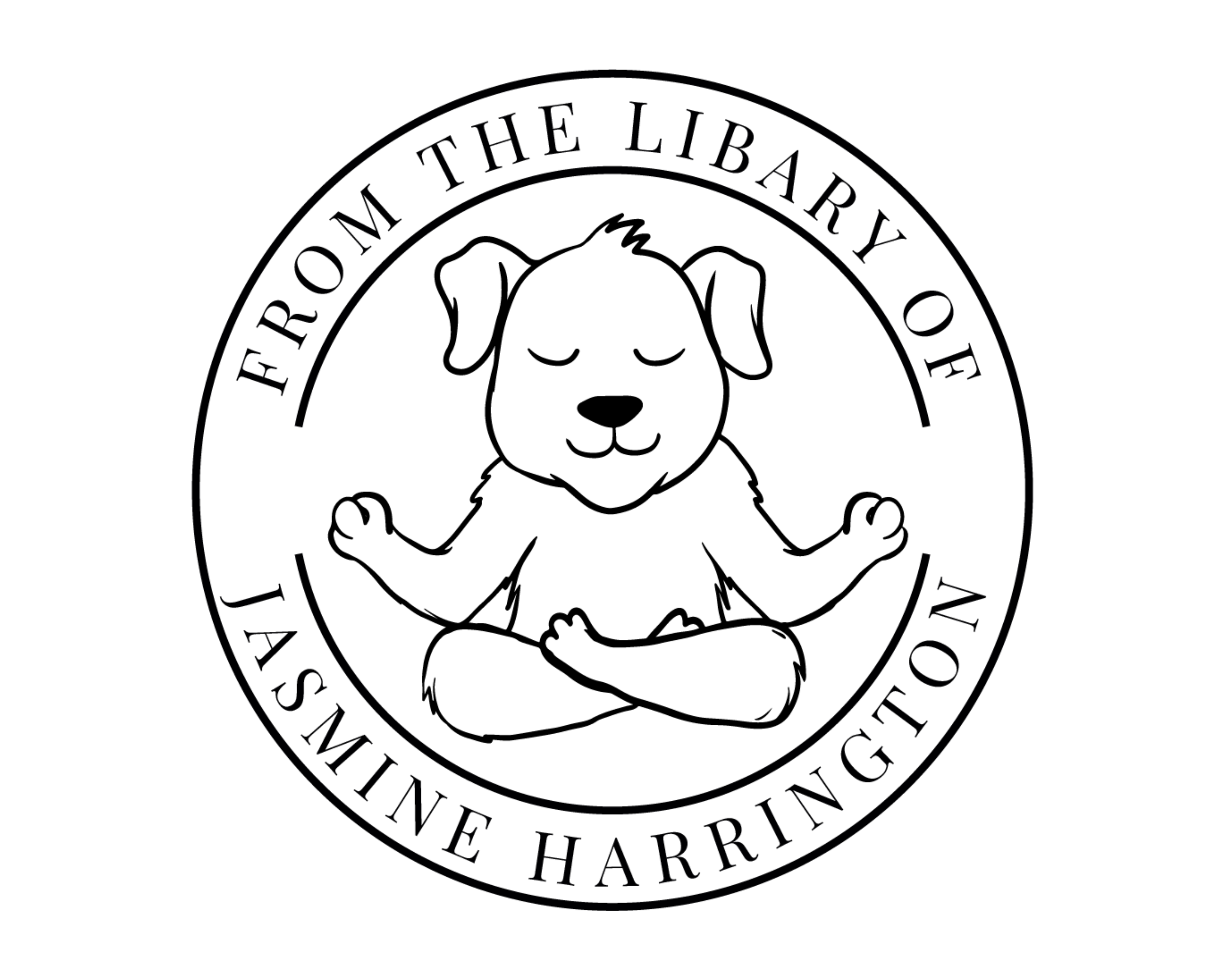 Personalized Book Self Ink Stamp - YOGA-DOG