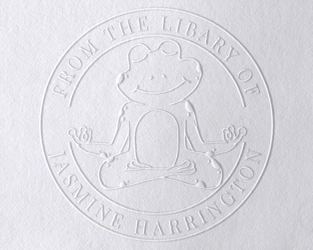 Animal Themed Personalized Book Embosser - YOGA-FROG