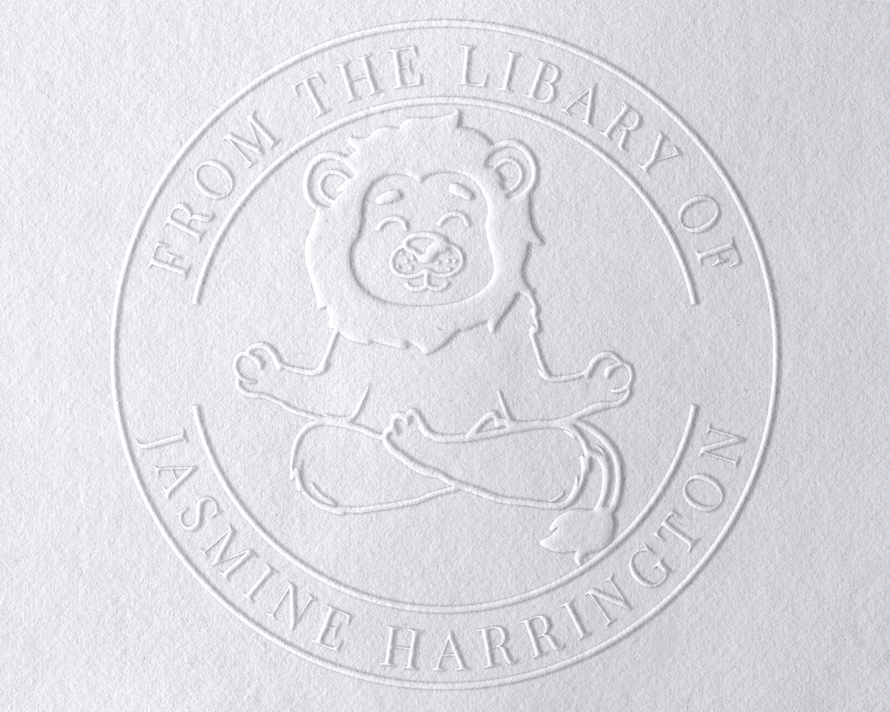Animal Themed Personalized Book Embosser - YOGA-LION