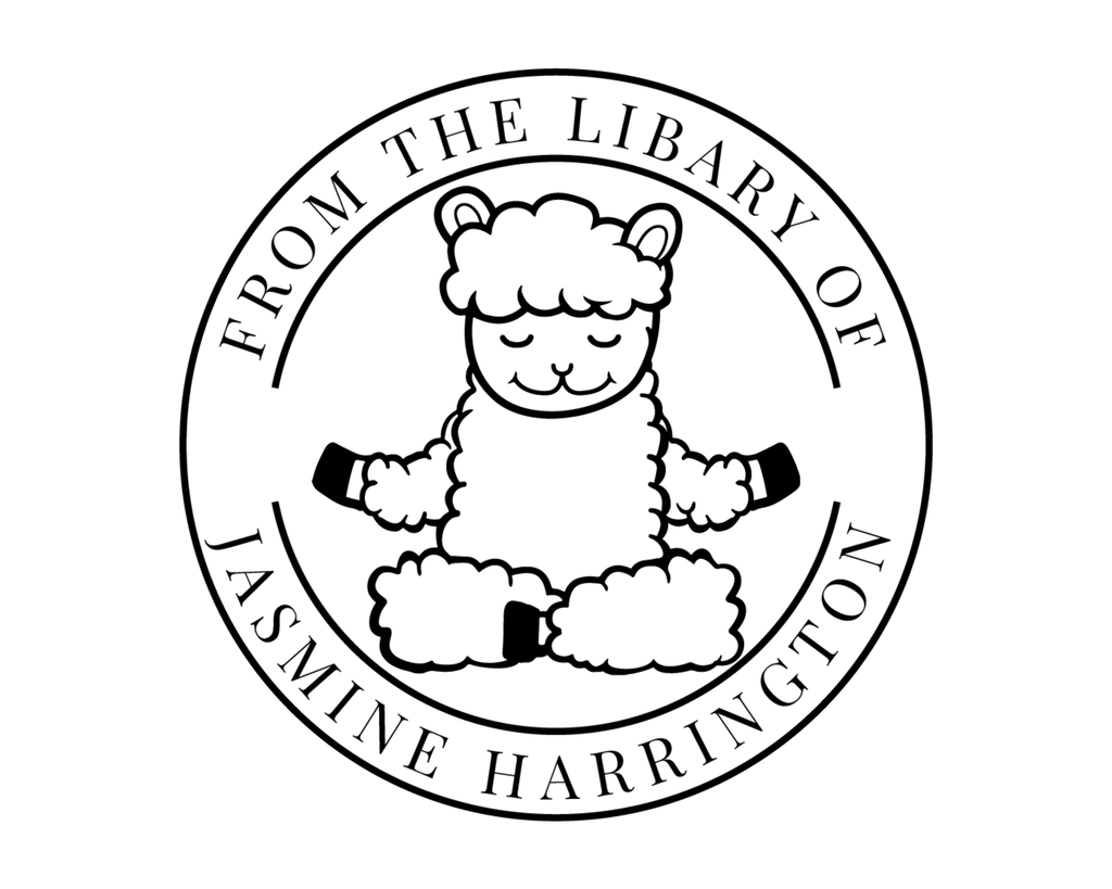 Personalized Book Wooden Handle Stamp - YOGA-LLAMA