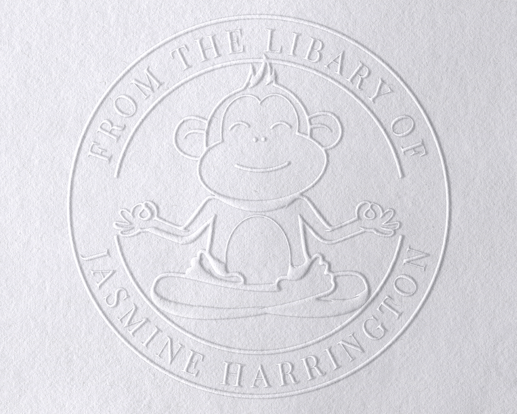 Animal Themed Personalized Book Embosser - YOGA-MONKEY