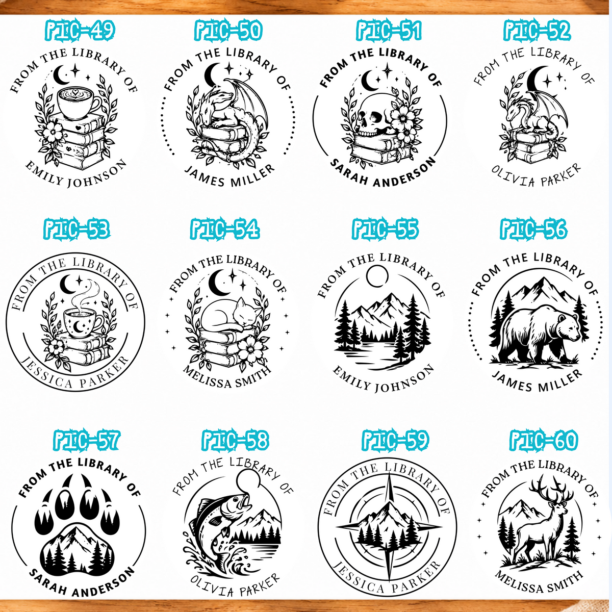 New Custom Book Stamp Designs