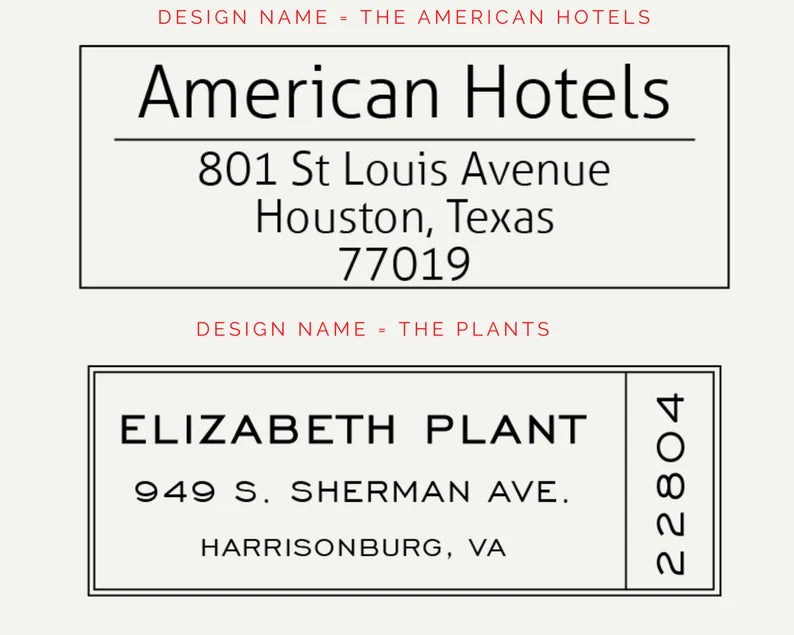 Self Inking Business Address Stamps