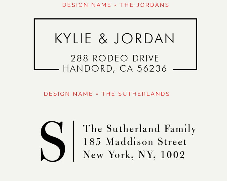 Self Inking Business Address Stamps