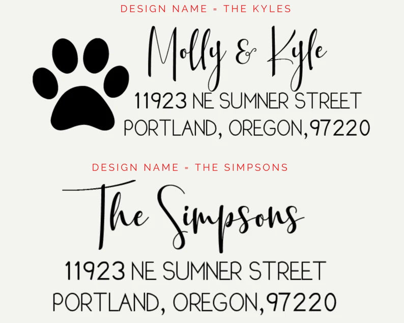 Self Inking Business Address Stamps