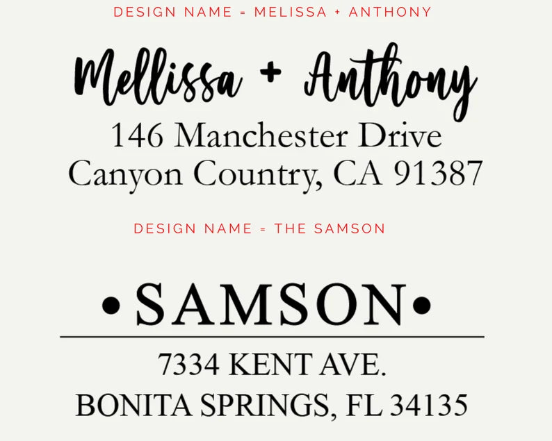 Self Inking Business Address Stamps