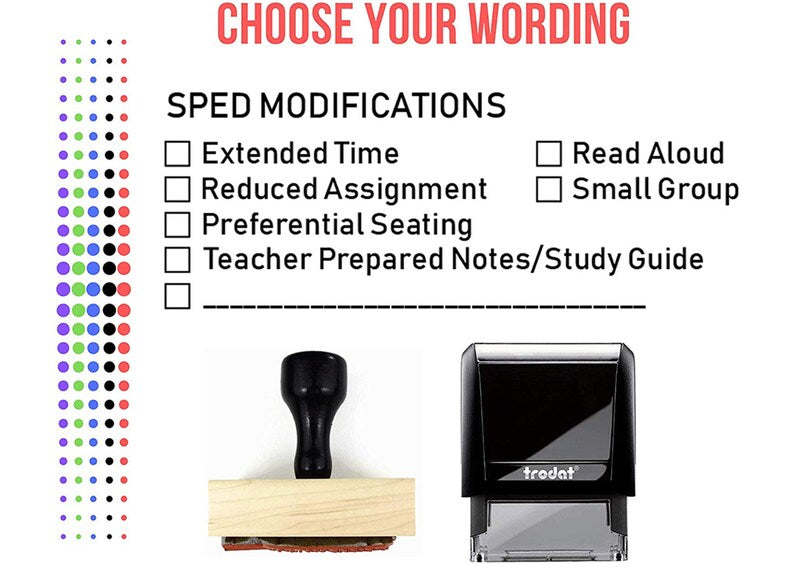 Wood Handle Teacher Stamps | SPED