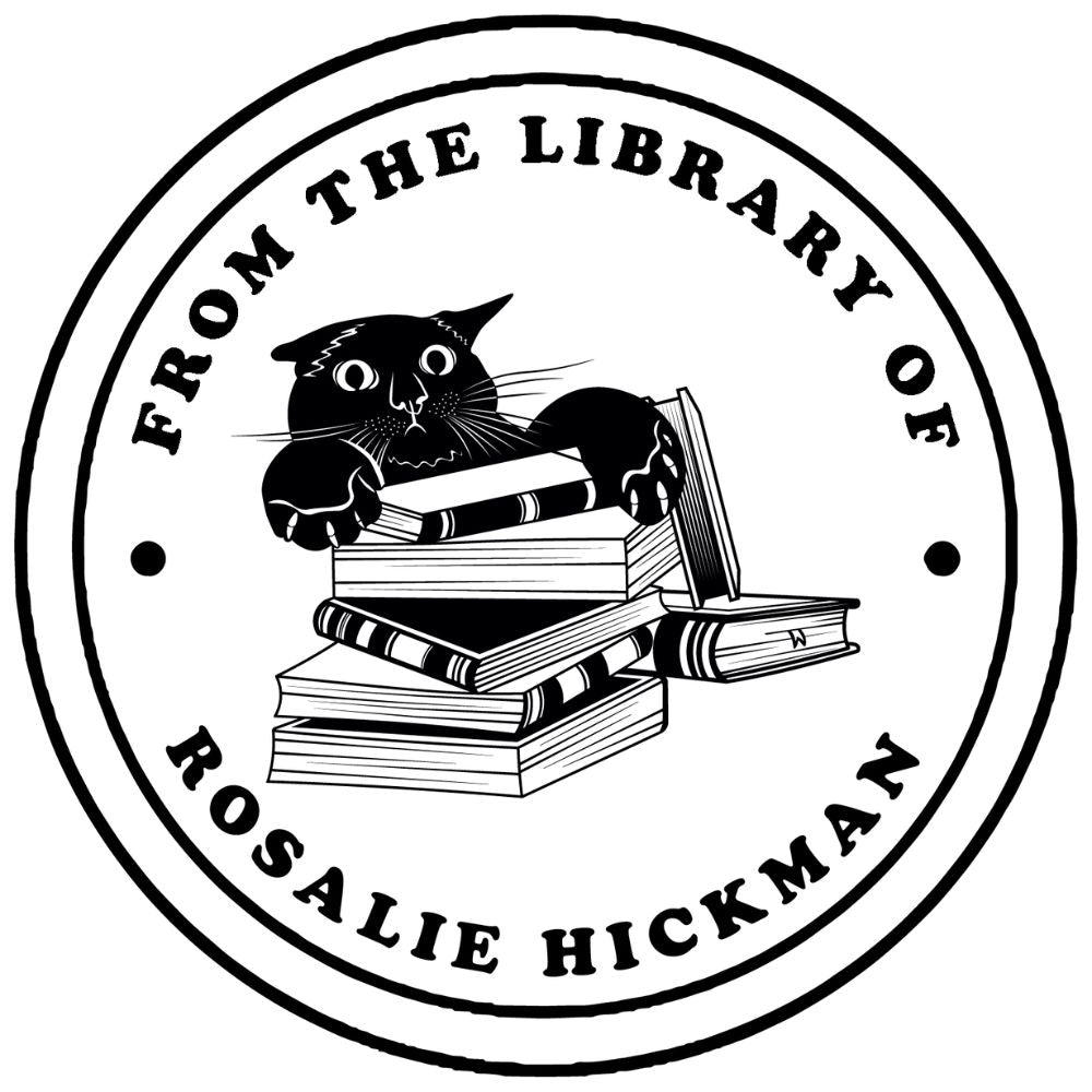 Floral Cats Design Style Book Stamp