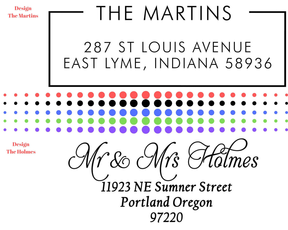Address Stamp 18+ Designs to Choose!! Address Stamp - Self-Inking Return Address Mail 3 Lines Custom Stamper - Wedding Invitation Stamp