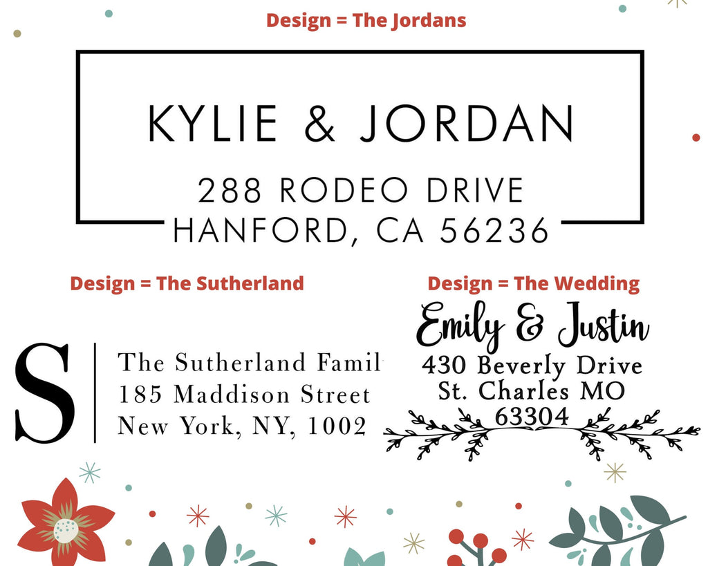Address Stamp Self Inking Custom Return Address Stamp Address Mail  Custom Address Stamper - Wedding Invitation