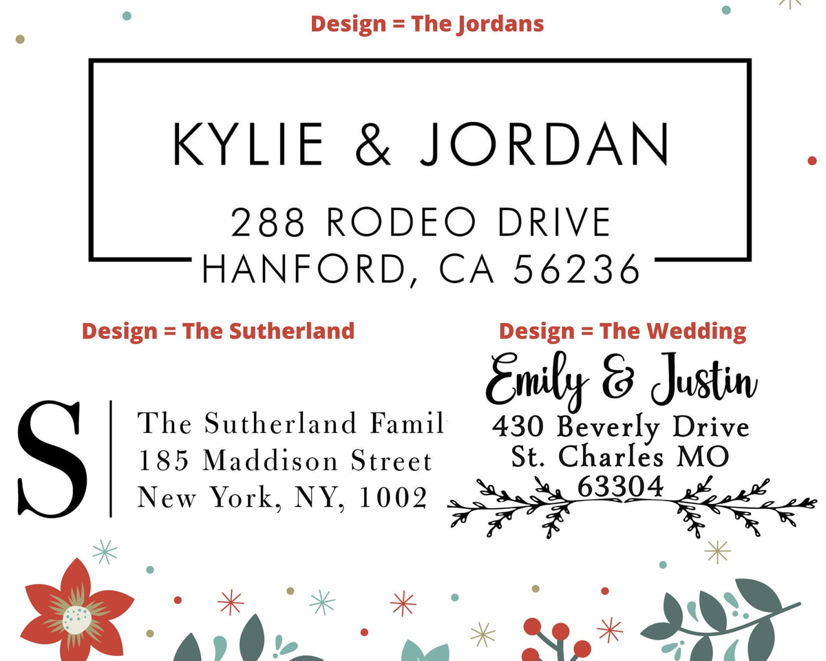 Address Stamp Self Inking Custom Return Address Stamp Address Mail  Custom Address Stamper - Wedding Invitation