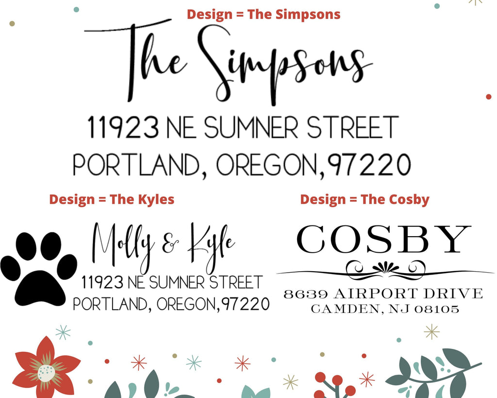 Address Stamp Self Inking Custom Return Address Stamp Address Mail  Custom Address Stamper - Wedding Invitation