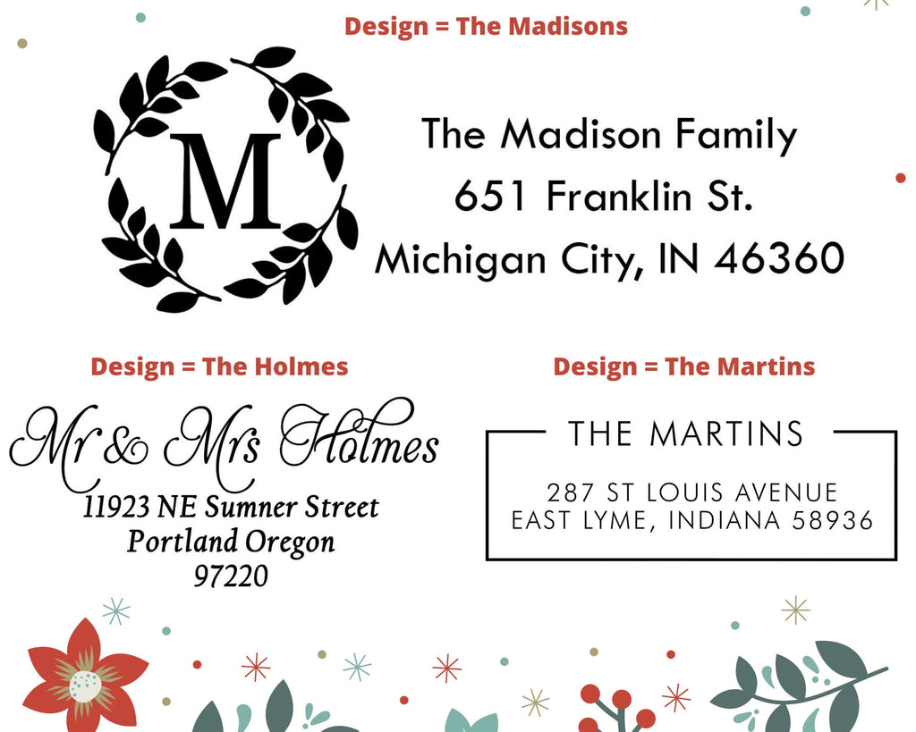 Address Stamp Self Inking Custom Return Address Stamp Address Mail  Custom Address Stamper - Wedding Invitation