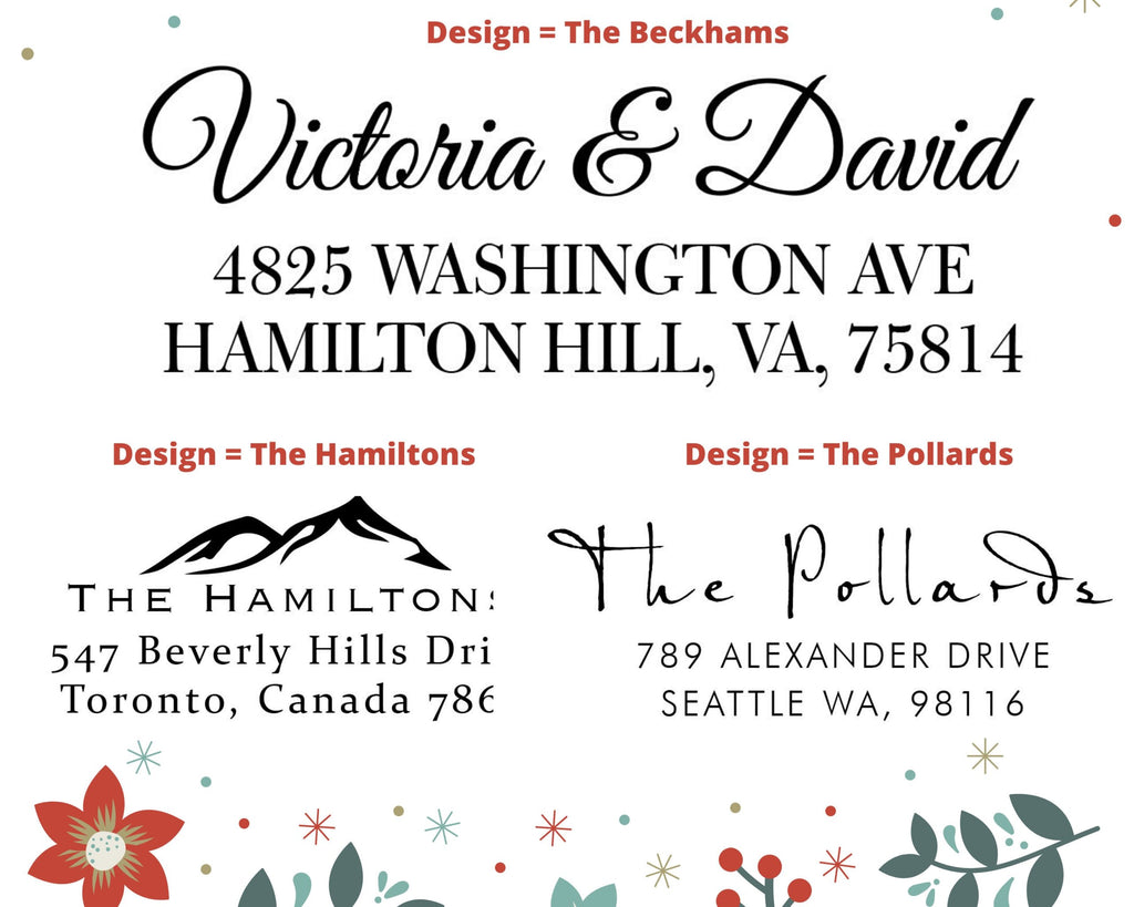 Address Stamp Self Inking Custom Return Address Stamp Address Mail  Custom Address Stamper - Wedding Invitation