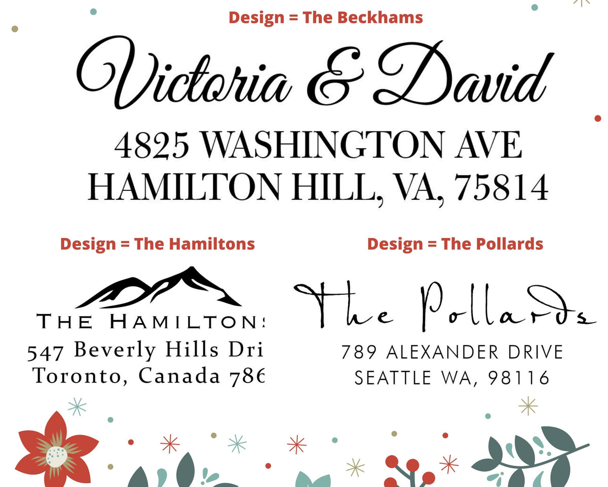 Address Stamp Self Inking Custom Return Address Stamp Address Mail  Custom Address Stamper - Wedding Invitation
