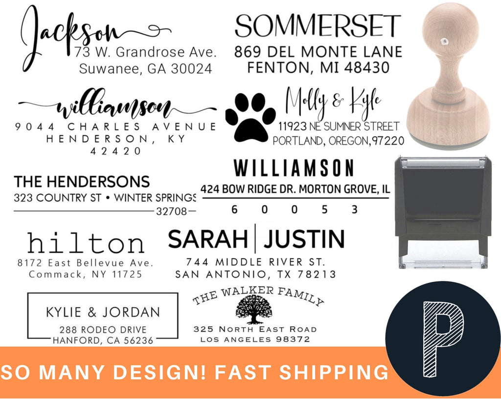 Address Stamp Self Inking Custom Return Address Stamp Address Mail  Custom Address Stamper - Wedding Invitation