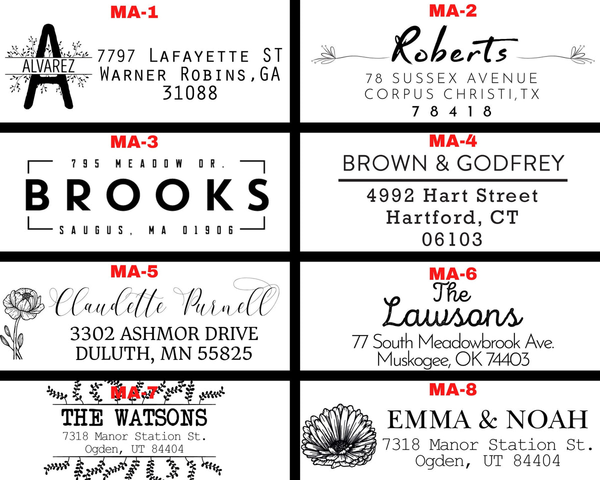 Calligraphy Housewarming Gift, Self Inking Return Address Stamp, Custom Return Label Stamp, Personalized Stamp Return Address, Rubber Stamp