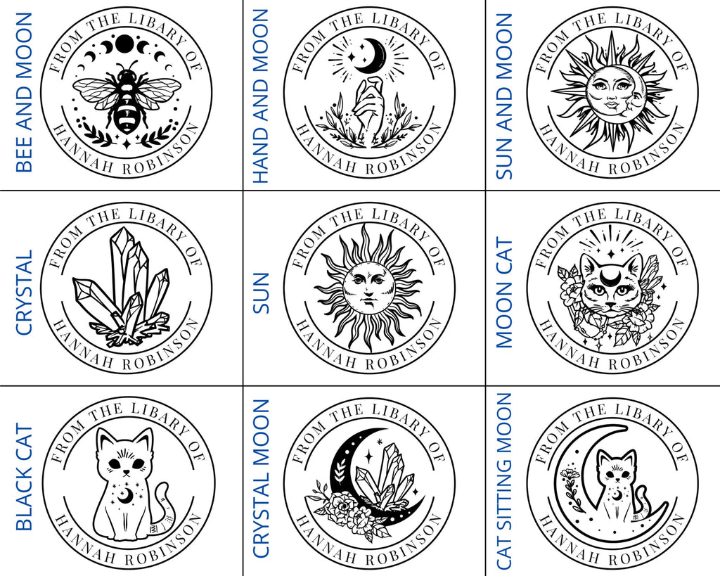 Round Self Inking Book Stamps