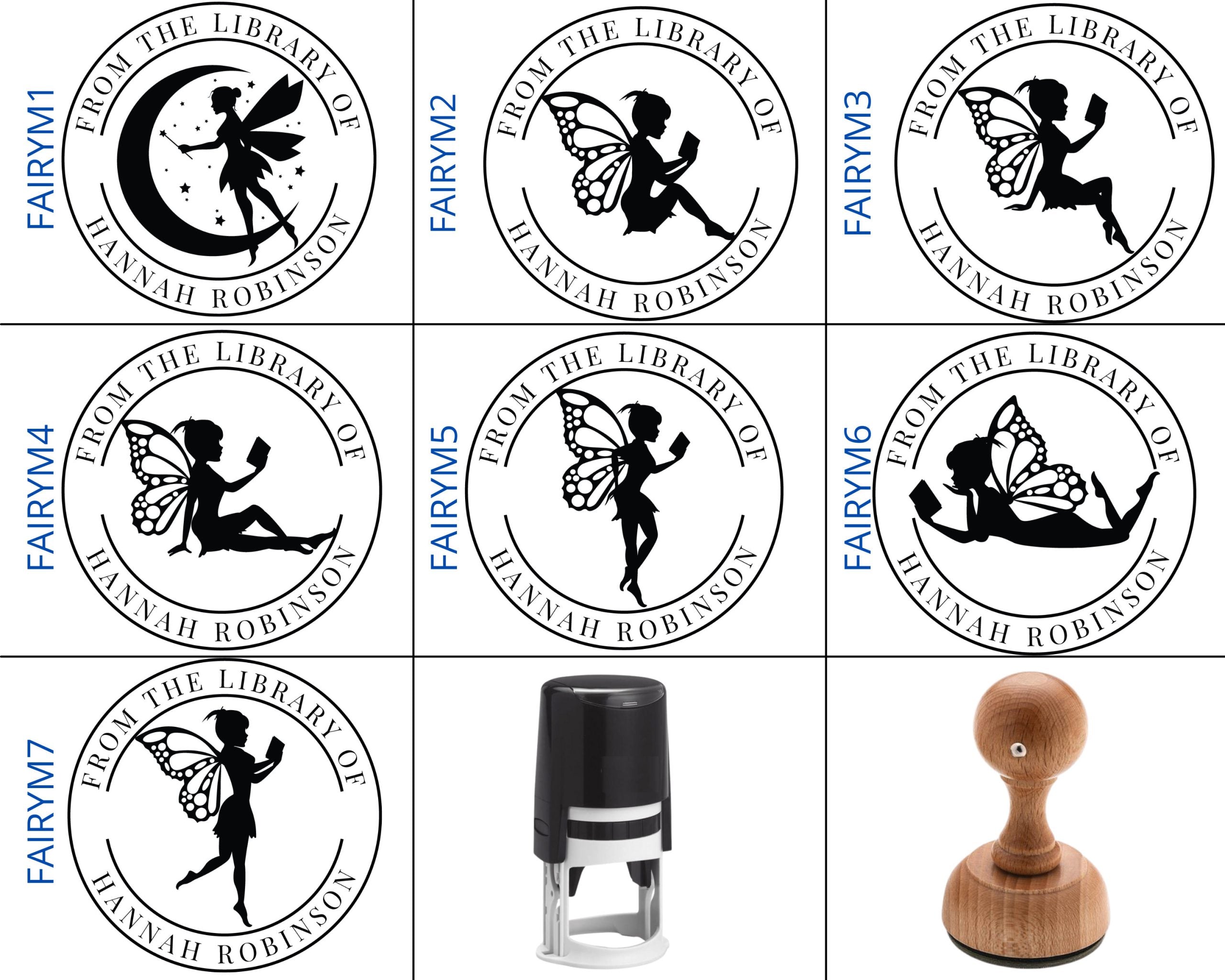 Round Self Inking Book Stamps