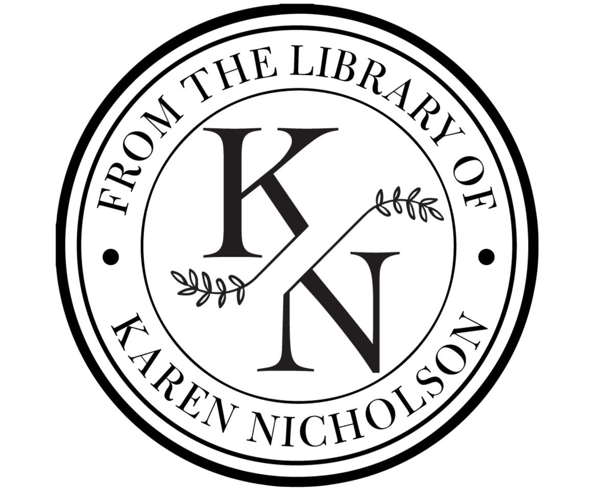 From the Library Of Stamp, Floral Monogram, Custom Ex Libris Stamp, Bookworm Gift, Rubber Stamp, From the library of, Teacher Gift