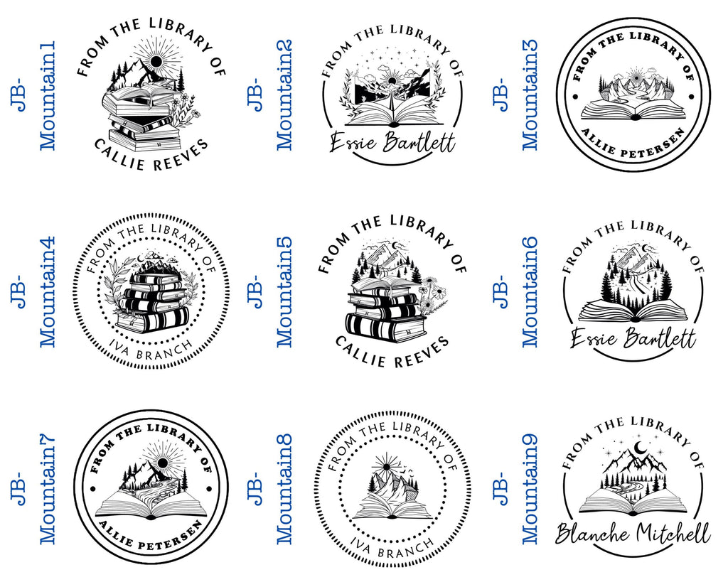 Round Self Inking Book Stamps