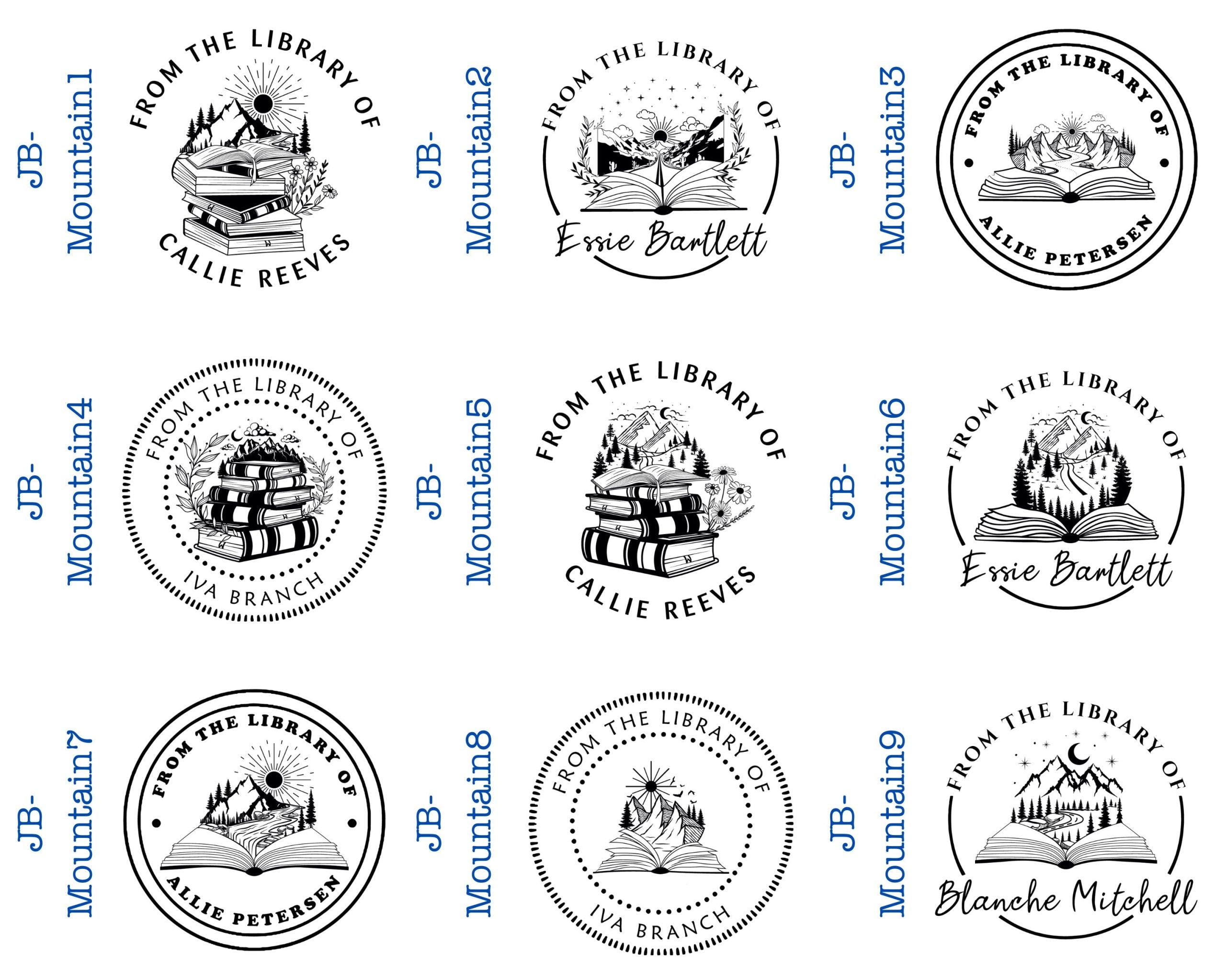 Round Self Inking Book Stamps
