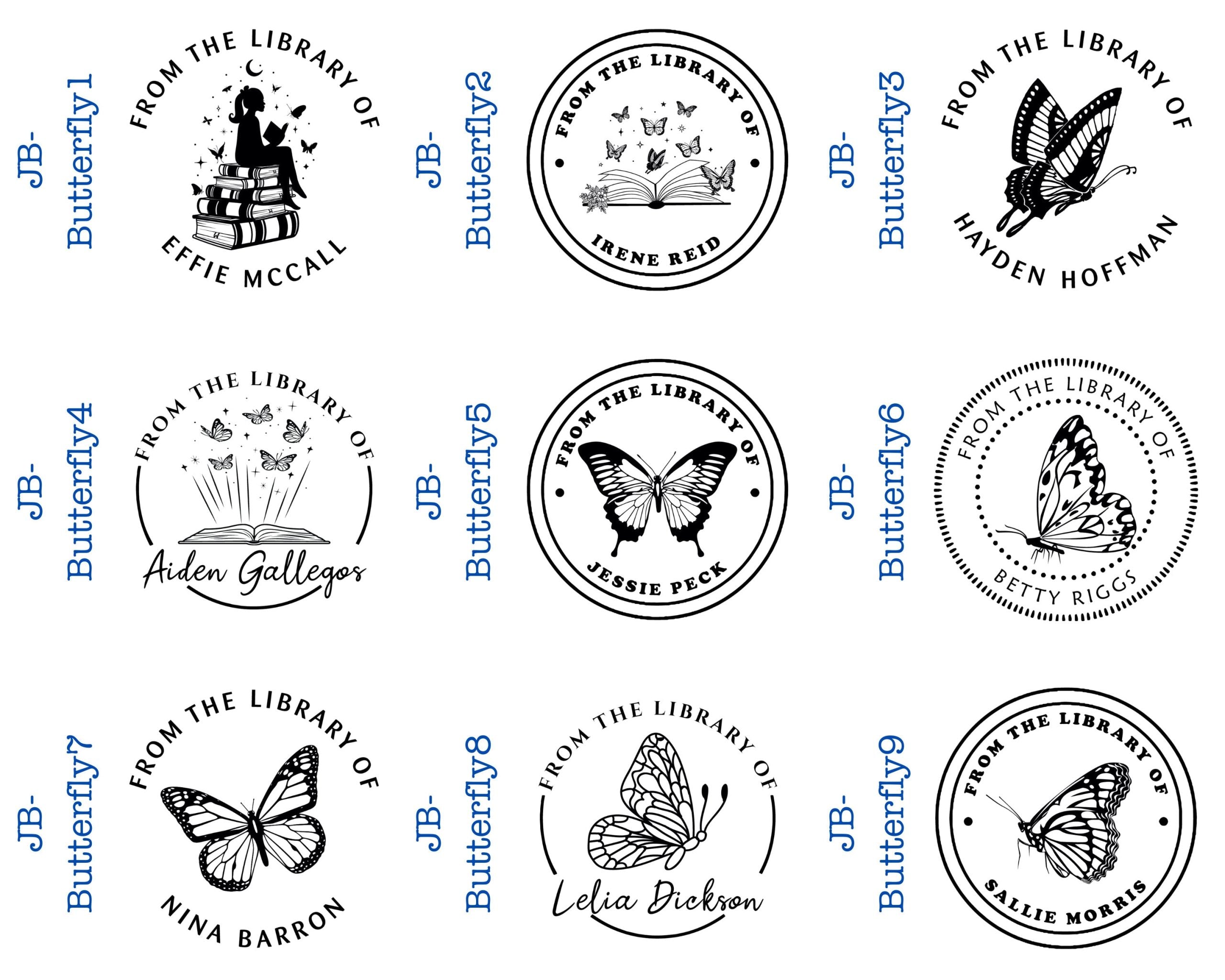 Round Self Inking Book Stamps