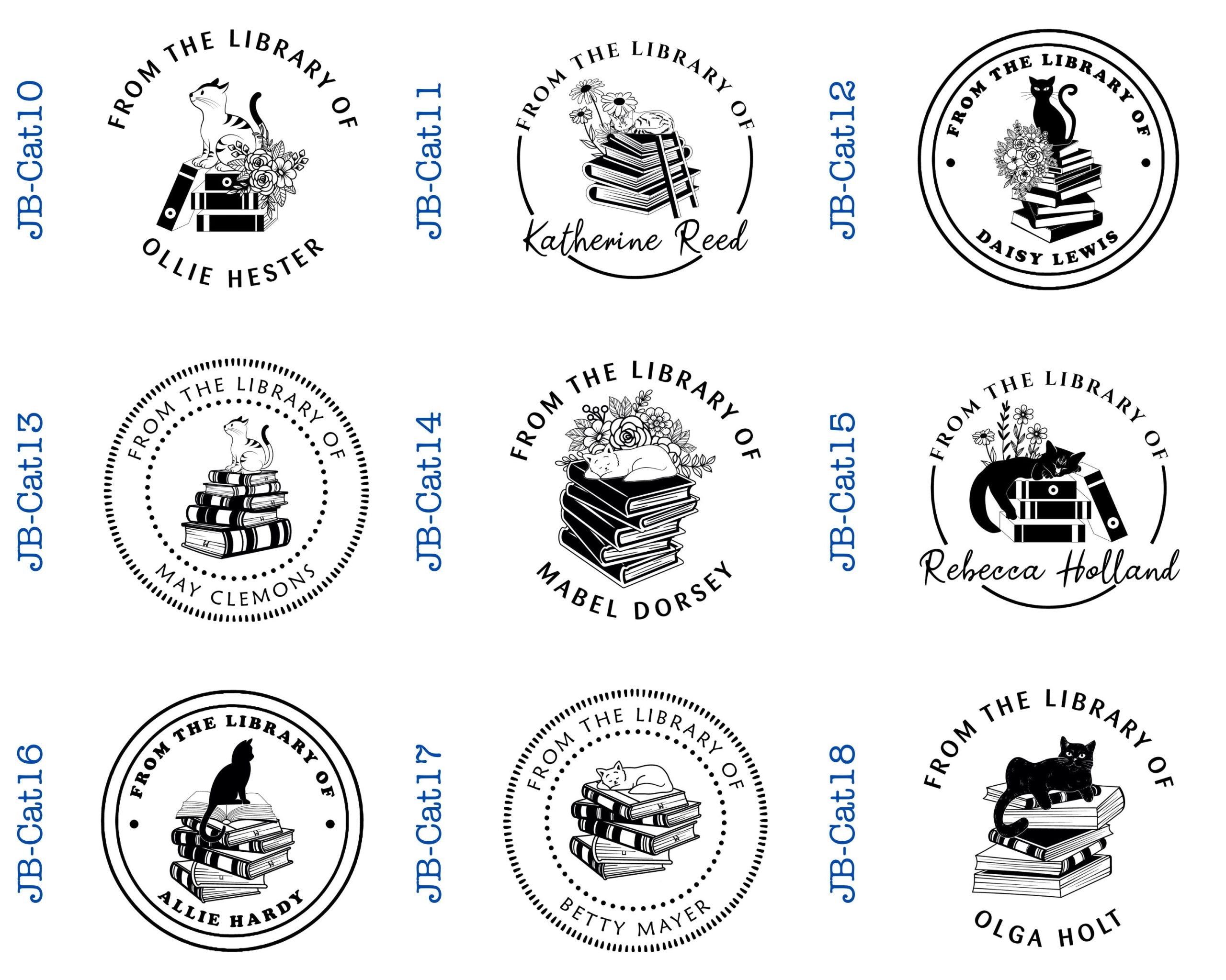 Round Self Inking Book Stamps