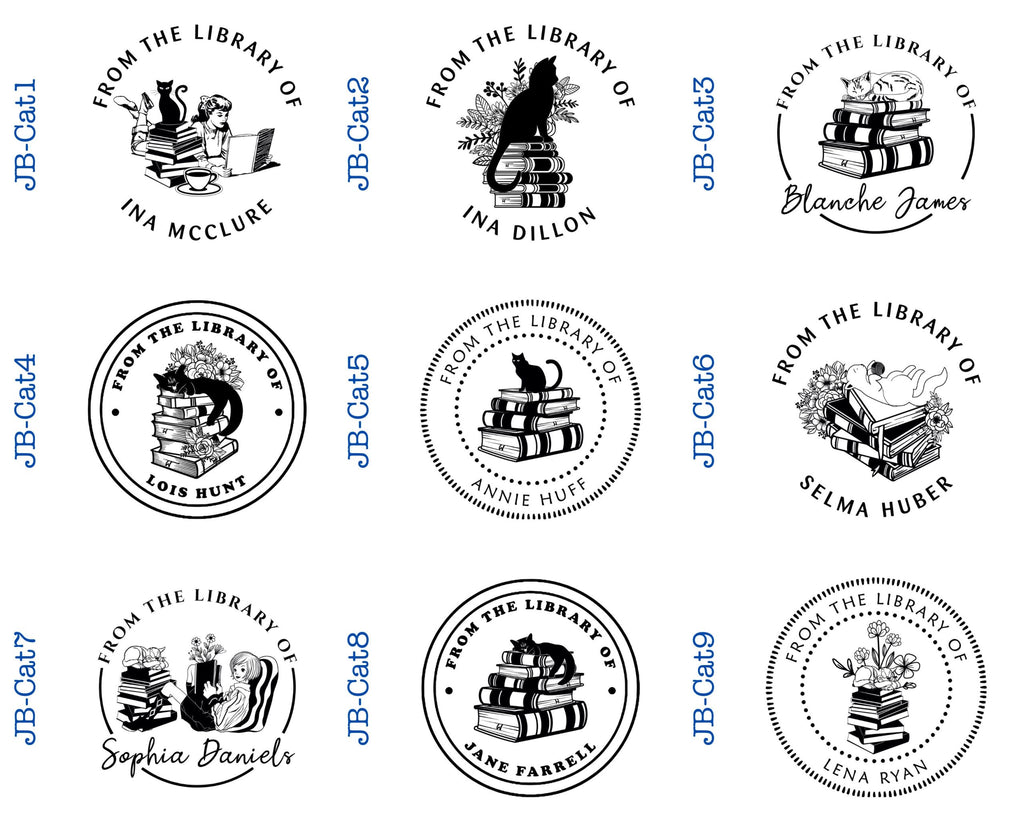 Round Self Inking Book Stamps