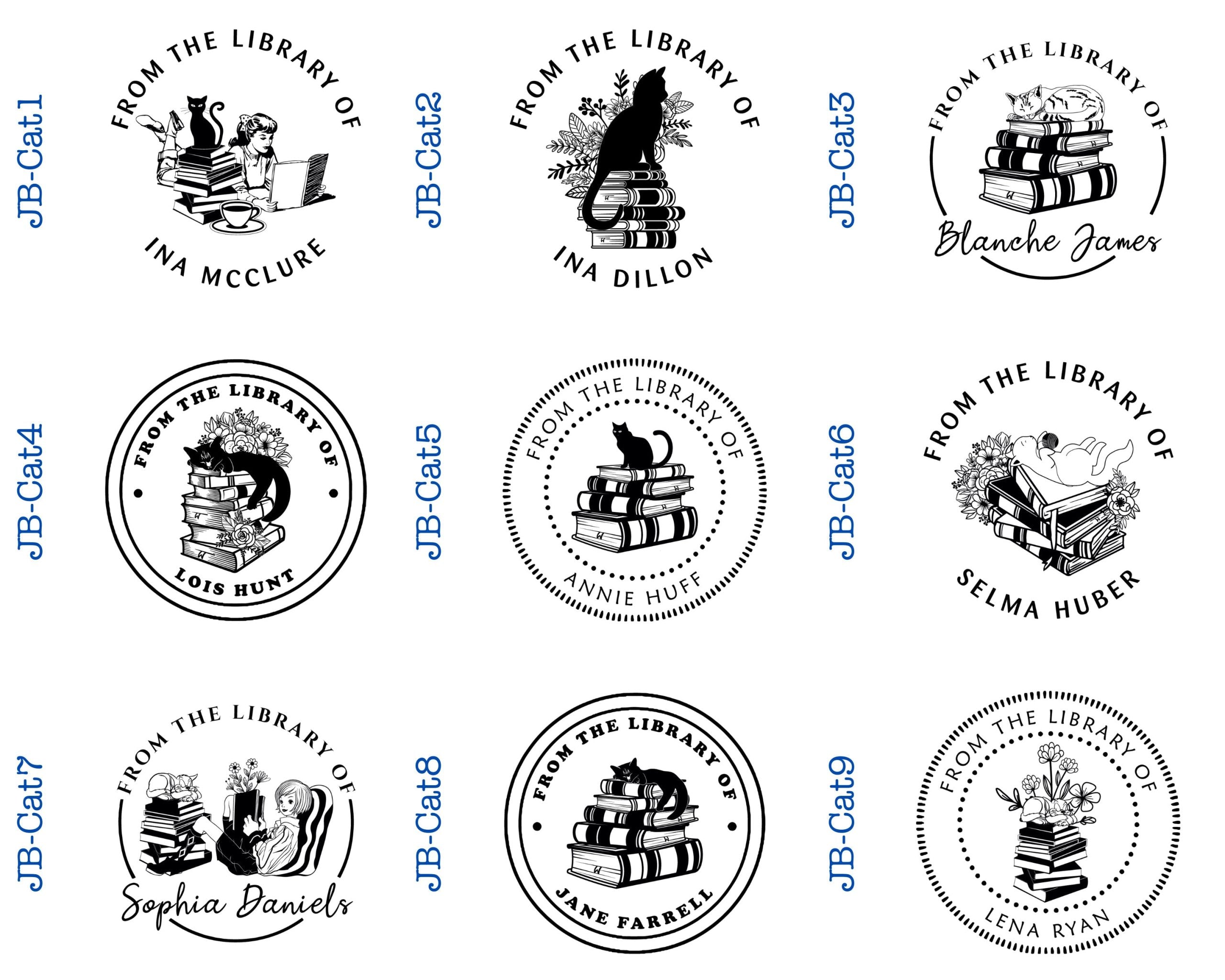 Round Self Inking Book Stamps
