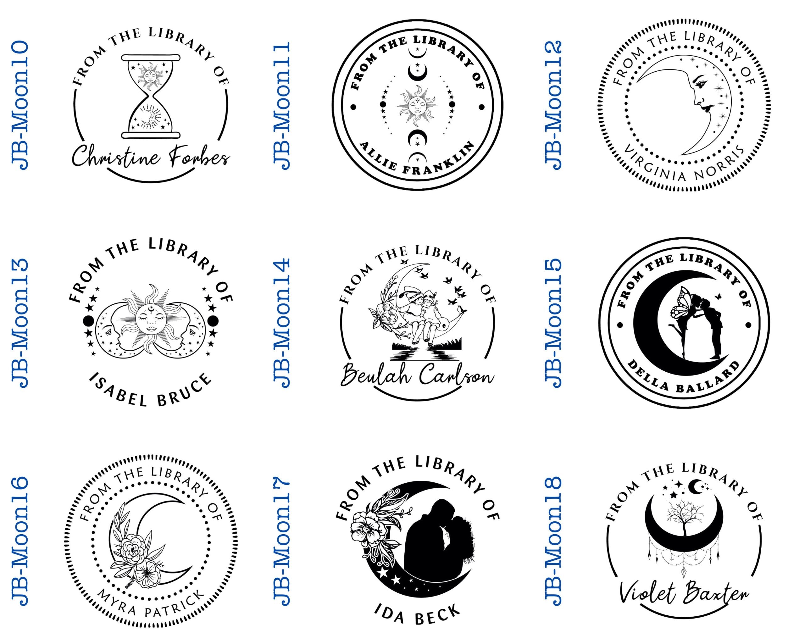 Round Self Inking Book Stamps