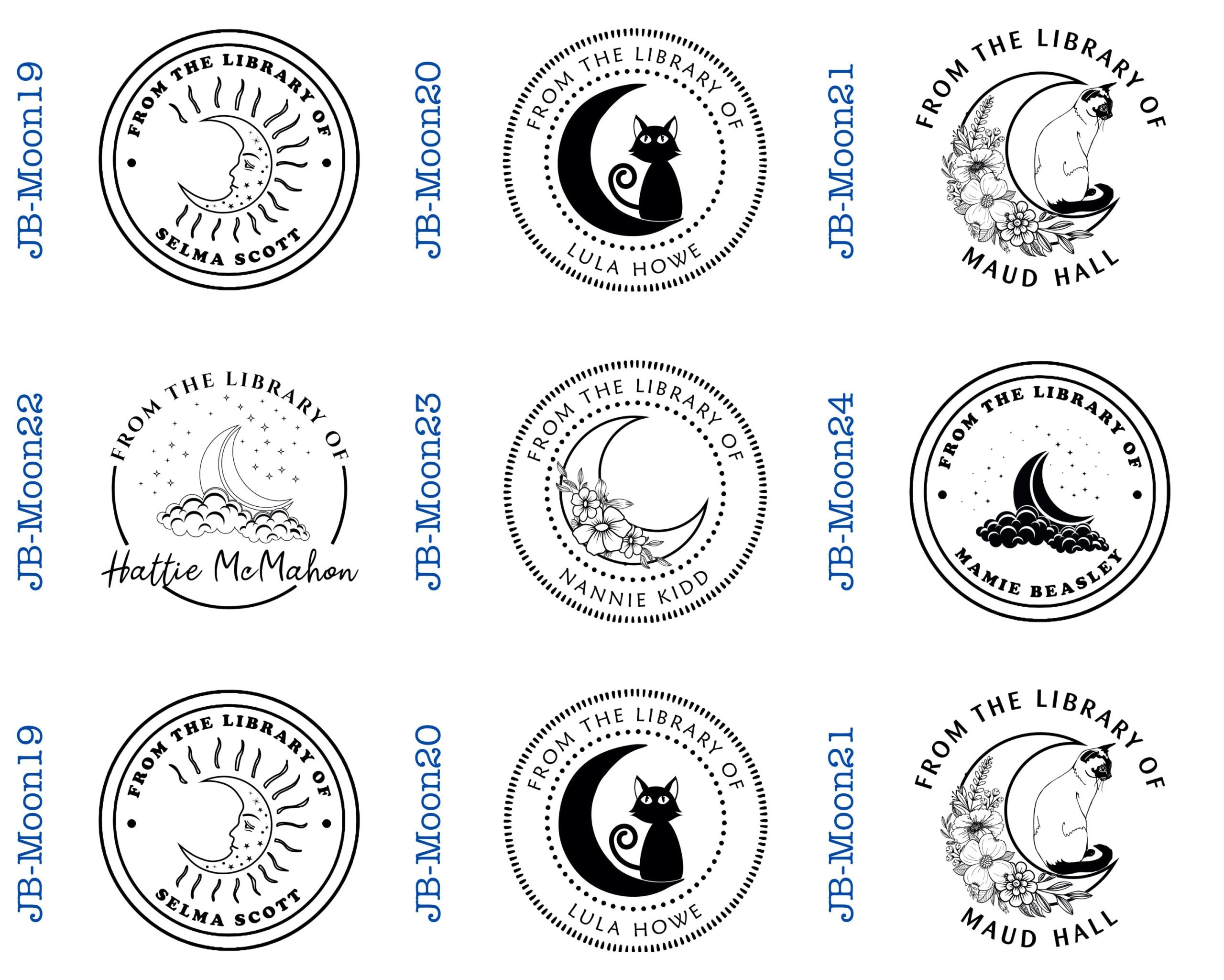 Round Self Inking Book Stamps