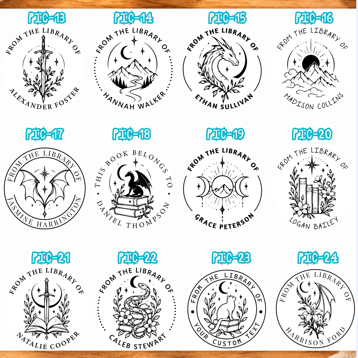 New Custom Book Stamp Designs