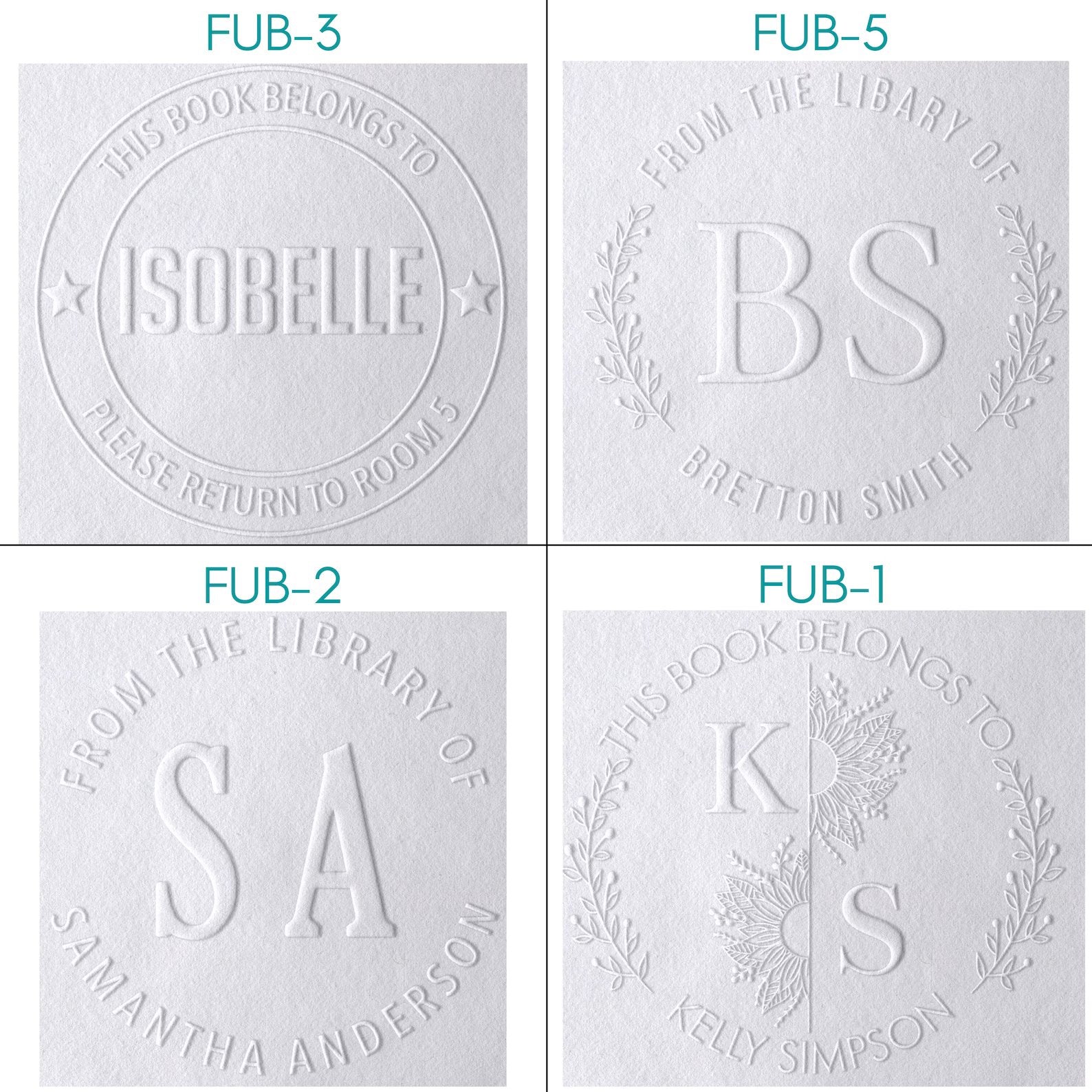 Address Embosser Stamps | FUB