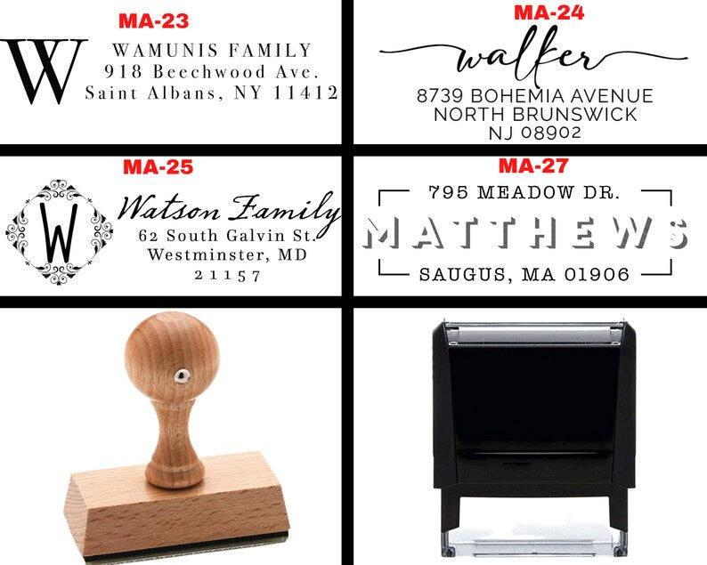 Self Inking Return Address Stamps | Calligraphy