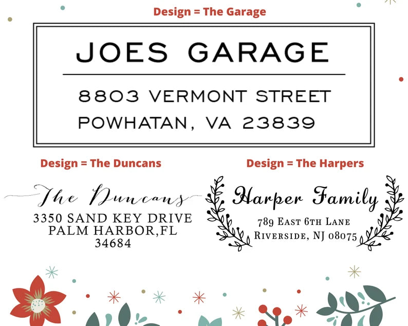 Wood Handle Address Stamp | Rect